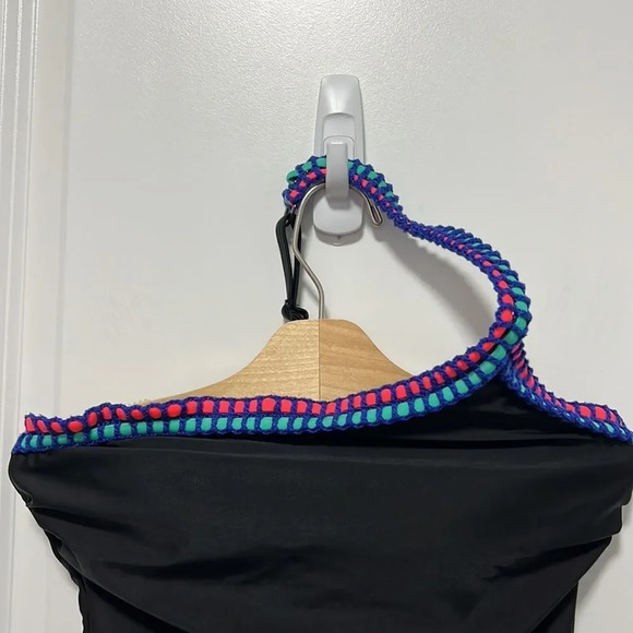 Seekers Australia Women’s Black One-Shoulder Crochet One-Piece Swimsuit size 6 - Picture 4 of 10